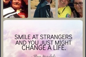 make a stranger smile.