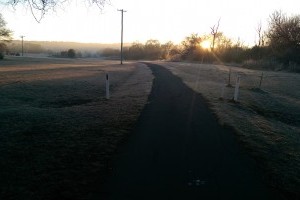 walking early in the morning