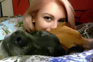 With my puppers!