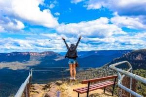 on the top of a mountain.