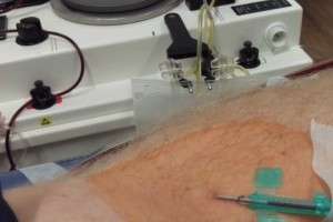 Donating blood/plasma