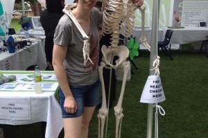 Mr Bogangles, the skeleton, loves to teach kids about health