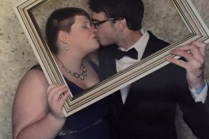 My fiancé and I at my university's law ball.
