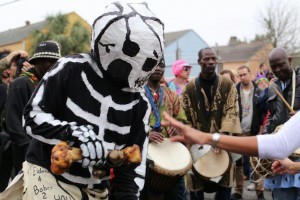 Street parties in New Orleans on Mardi Gras day!