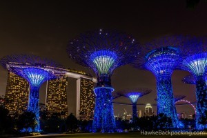 Gardens by the Bay at night