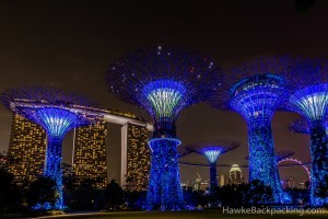 Gardens by the Bay at night